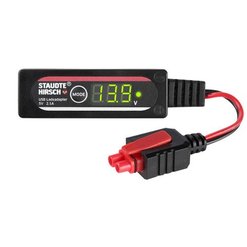 USB Charging Adapter & voltage tester Staudte Hirsch SH-3.180, 5 V, 2.1 A