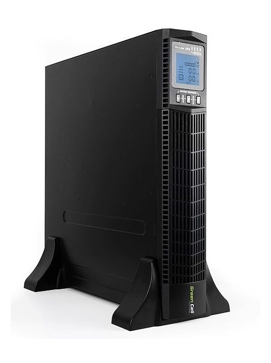 Green Cell UPS Szünetmentes tápegység Online RTII 1000VA LCD kijelző UPS13
