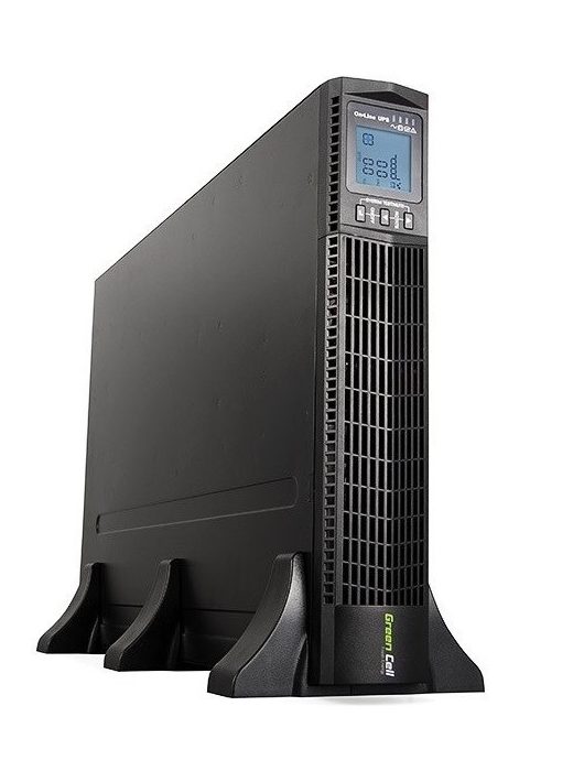 Green Cell UPS Szünetmentes tápegység Online RTII 3000VA LCD kijelző UPS15