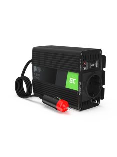   Green Cell Autós Inverter 12V-ról 230V-ra (feszültség növelő) Módosított szinuszhullám 150W/300W INV06 személyautóhoz, lakóautóhoz, lakókocsihoz