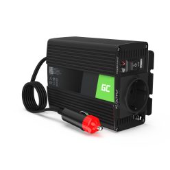   Green Cell Autós Inverter 12V-ról 230V-ra (feszültség növelő) Módosított szinuszhullám 150W/300W INV06 személyautóhoz, lakóautóhoz, lakókocsihoz