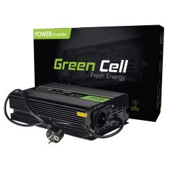   Green Cell Inverter 12V - 230V feszültségátalakító Tiszta szinuszhullámos 300W/600W INV07 központi fűtés szivattyúkhoz