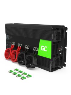   Green Cell Autós Inverter 12V-ról 230V-ra (feszültség növelő) 3000W/6000W Módosított szinuszhullám INV12 személyautóhoz, lakóautóhoz, lakókocsihoz