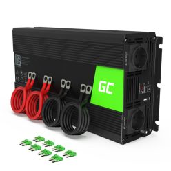   Green Cell Autós Inverter 12V-ról 230V-ra (feszültség növelő) 3000W/6000W Módosított szinuszhullám INV12 személyautóhoz, lakóautóhoz, lakókocsihoz