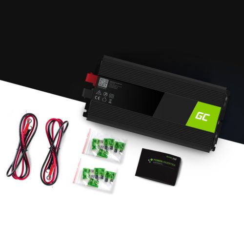 Green Cell Autós Inverter 12V-ról 230V-ra (feszültség növelő) 3000W/6000W Módosított szinuszhullám INV12 személyautóhoz, lakóautóhoz, lakókocsihoz