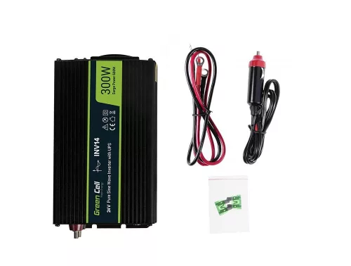Green Cell Autoinverter 24V auf 230V (Spannungswandler) 300W/600W Reine Sinuswelle INV14 für Busse, Lkw, Nutzfahrzeuge