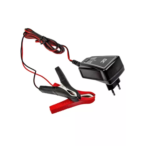AGM Blei-Gel-Akku/Ladegerät 6V / 12V (1A) mit Krokodilklemmen ACAGM06