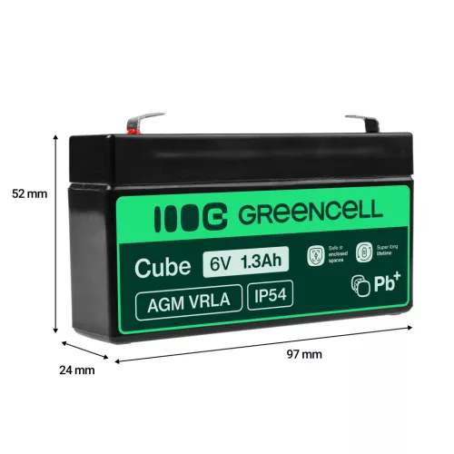 AGM VRLA maintenance-free lead-acid battery / battery 6V 1.3Ah AGM13 for alarms, cash registers, toys