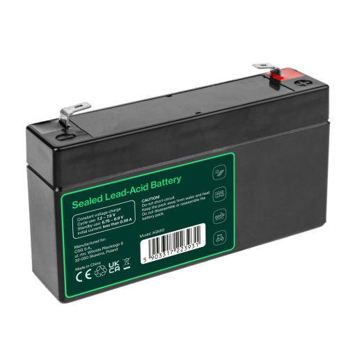 AGM VRLA wartungsfreier Bleiakku / Akku 6V 1.3Ah AGM13 für Alarmanlagen, Registrierkassen, Spielzeuge