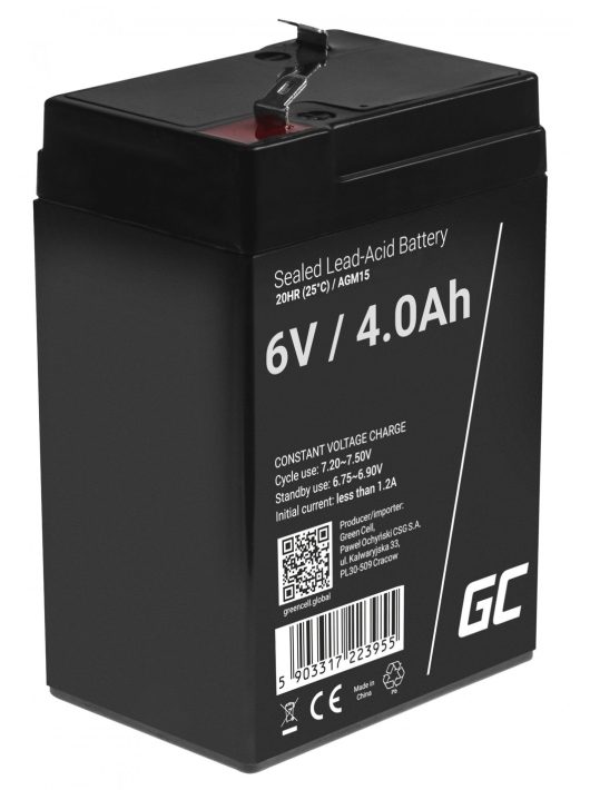 AGM akkumulátor / akku VRLA 6V 4 Ah AGM15