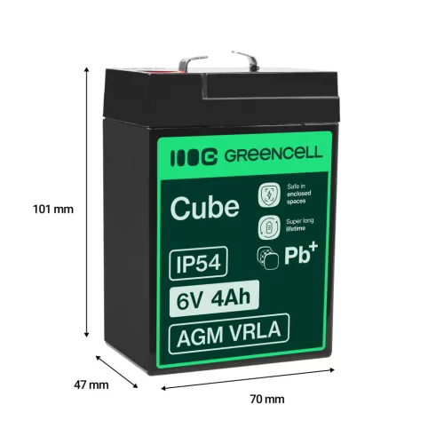 AGM VRLA maintenance-free lead-acid battery / battery 6V 4Ah AGM15 for alarms, cash registers, toys