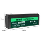 AGM VRLA wartungsfreier Bleiakku / Akku 12V 2.3Ah AGM18 für Alarmanlagen, Registrierkassen, Spielzeuge