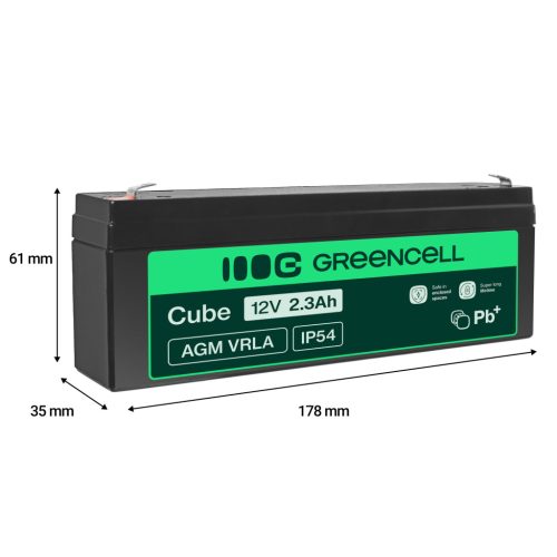 AGM VRLA wartungsfreier Bleiakku / Akku 12V 2.3Ah AGM18 für Alarmanlagen, Registrierkassen, Spielzeuge
