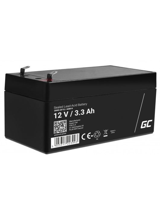 AGM akkumulátor / akku VRLA 12V 3.3 Ah AGM19