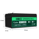 AGM VRLA maintenance-free lead-acid battery / battery 12V 3.3Ah AGM19 for alarms, cash registers, toys