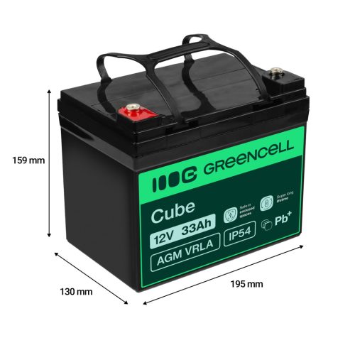 AGM VRLA maintenance-free lead-acid battery / battery 12V 33Ah AGM21 for boats, scooters, electric vehicles, toys