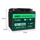 AGM VRLA wartungsfreier Bleiakku / Akku 12V 40Ah AGM22 für Boote, Scooter, Elektrofahrzeuge, Spielzeuge