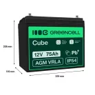 AGM VRLA wartungsfreier Bleiakku / Akku 12V 75Ah AGM25 für Wohnmobile, Solarsysteme, Boote