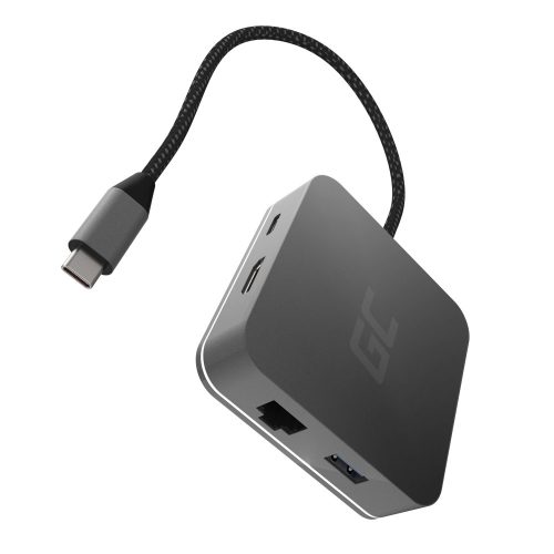 Dokkoló Állomás HUB HUB USB-C 6w1 (USB 3.0 HDMI Ethernet USB-C) Apple MacBook, Dell XPS, Asus ZenBook és sok más laptophoz AK61