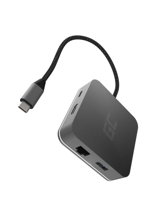 Dokkoló Állomás HUB HUB USB-C 6w1 (USB 3.0 HDMI Ethernet USB-C) Apple MacBook, Dell XPS, Asus ZenBook és sok más laptophoz AK61