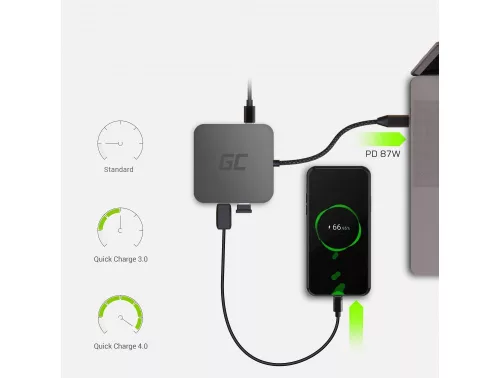 Dokkoló Állomás HUB HUB USB-C 6w1 (USB 3.0 HDMI Ethernet USB-C) Apple MacBook, Dell XPS, Asus ZenBook és sok más laptophoz AK61