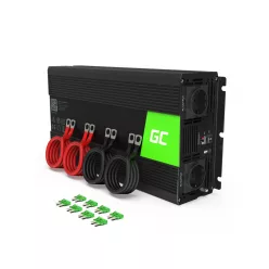   Green Cell Auto Inverter 12V auf 230V (Spannungswandler) 3000W/6000W, Reiner Sinus INV15 für PKW, Wohnmobil, Wohnwagen