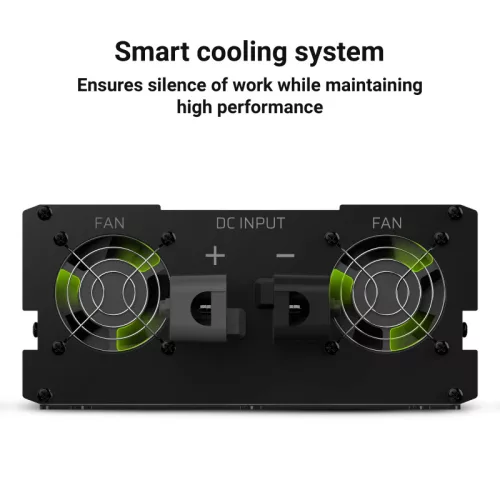 Green Cell Car Inverter 12V to 230V (voltage booster) 3000W/6000W, Pure Sine Wave INV15 for cars, motorhomes, caravans