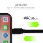 GCmatte Lightning Flachkabel 25 cm Länge mit Unterstützung für Schnellladefunktion Apple 2.4A KABGC02