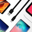 GCmatte USB-C Flat kábel 25 cm hosszúság gyorstöltési funkció támogatással KABGC03