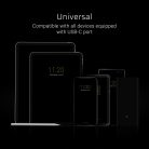 GCmatte USB-C Flat kábel 25 cm hosszúság gyorstöltési funkció támogatással KABGC03