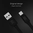 GCmatte USB-C Flachkabel 25 cm Länge mit Unterstützung für Schnellladefunktion KABGC03