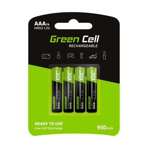 4x akkumulátor / akku AAA HR03 950mAh GR03