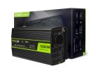 Green Cell Autós Inverter 24V-ról 230V-ra (feszültség növelő) 1000W/2000W, Tiszta szinuszhullám INV18 buszhoz, kamionhoz, teherautóhoz