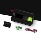 Green Cell Autós Inverter 24V-ról 230V-ra (feszültség növelő) 1000W/2000W, Tiszta szinuszhullám INV18 buszhoz, kamionhoz, teherautóhoz