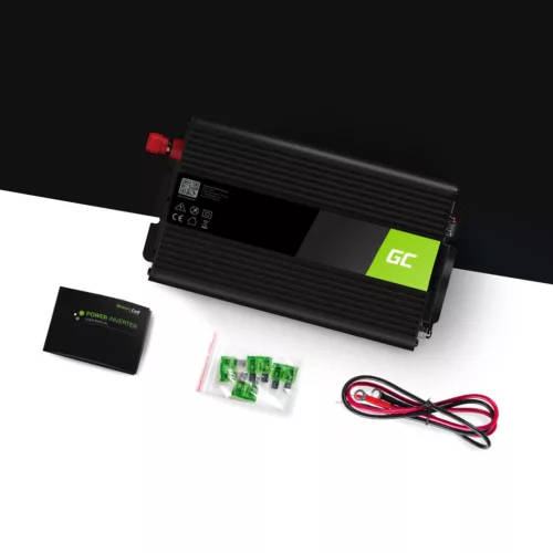 Green Cell Autoinverter 24V auf 230V (Spannungswandler) 500W/1000W Reine Sinuswelle INV17 für Busse, Lkw, Nutzfahrzeuge