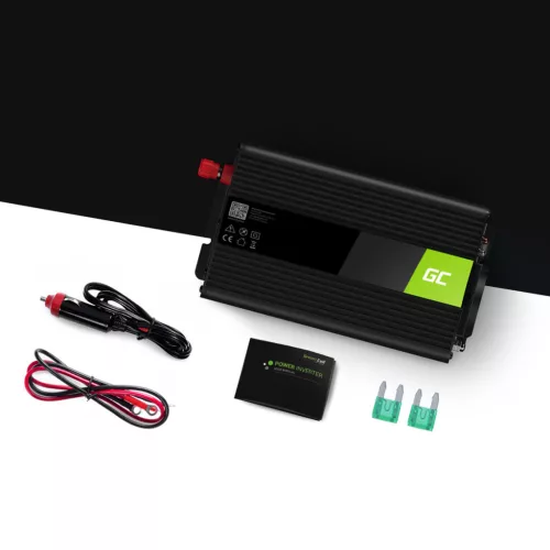 Green Cell Auto Inverter 12V auf 230V (Spannungswandler) 300W/600W, Reiner Sinus INV05DE für PKW, Wohnmobil, Wohnwagen