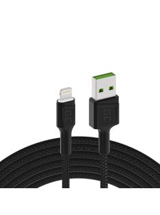   Kábel Ray USB-A - Lightning 120cm fehér LED világítással és Apple 2.4A gyors töltés támogatással KABGC05