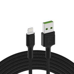   Kábel Ray USB-A - Lightning 120cm fehér LED világítással és Apple 2.4A gyors töltés támogatással KABGC05