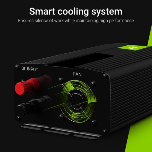 Green Cell Autós Inverter 12V-ról 230V-ra (feszültség növelő) 1500W/3000W Módosított szinuszhullám INV25 személyautóhoz, lakóautóhoz, lakókocsihoz