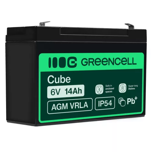 AGM VRLA maintenance-free lead-acid battery / battery 6V 14Ah AGM34 for alarms, cash registers, toys