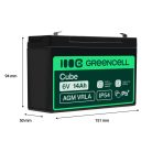 AGM VRLA wartungsfreier Bleiakku / Akku 6V 14Ah AGM34 für Alarmanlagen, Registrierkassen, Spielzeuge