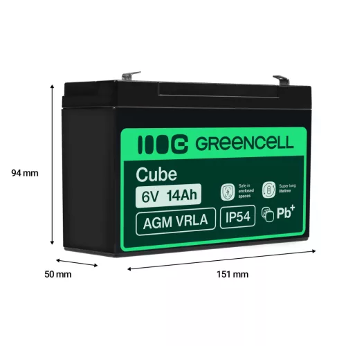 AGM VRLA maintenance-free lead-acid battery / battery 6V 14Ah AGM34 for alarms, cash registers, toys