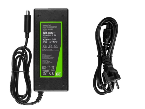 Green Cell Charger for Xiaomi Mija M365, M365 Pro/Segway Ninebot ES1, ES2, ES3, ES4/Lime/Hive/Bird