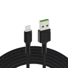 Ray USB Kabel - Lightning 200cm mit weißer LED Hintergrundbeleuchtung, schnelle Apple 2.4A Ladeunterstützung KABGC12