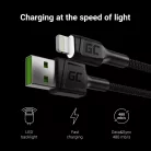 Ray USB Kabel - Lightning 200cm mit weißer LED Hintergrundbeleuchtung, schnelle Apple 2.4A Ladeunterstützung KABGC12