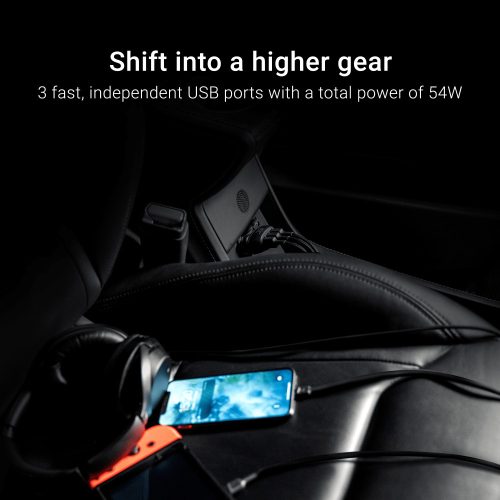 Auto-Ladegerät GC PowerRide 54W 3xUSB 18W Ultra-Schnellladungstechnologie CADGC01