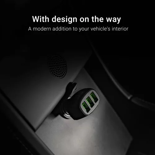 Car charger GC PowerRide 54W 3xUSB 18W Ultra fast charging technology CADGC01