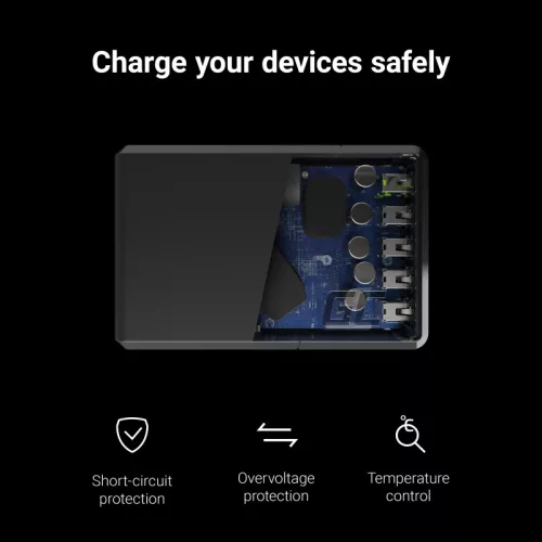 5-Port Telefonladegerät GC ChargeSource 5, 5 x USB 52W Ultra schnell und intelligent laden CHARGC05