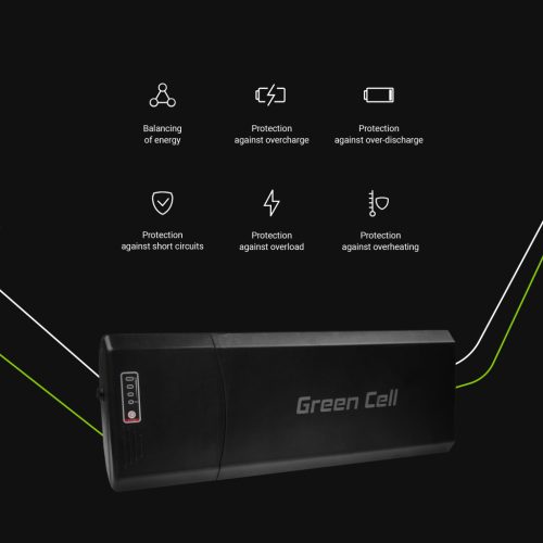 Electric bicycle battery / accu 36V 12Ah 432Wh Rear Rack E-Bike Pedelec, with network charger, EBIKE51STD