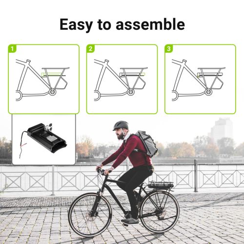 Electric bicycle battery / accu 36V 12Ah 432Wh Rear Rack E-Bike Pedelec, with network charger, EBIKE51STD